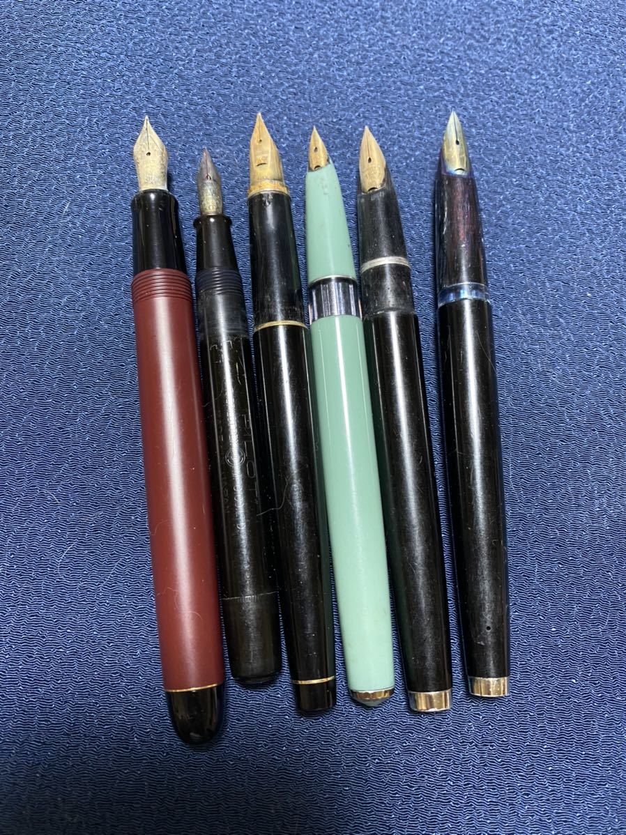 14K 万年筆 セット ジャンク PILOT パイロット 万年筆 ペン先K14 14金 筆記未確認 中古 ジャンク 6