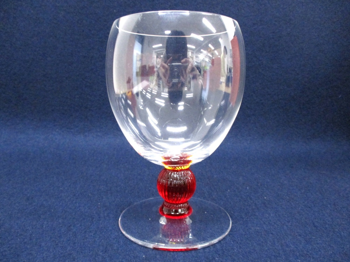 C3849 【未使用品】ムラノガラス -5「ナソン・モレッティ ワイングラス