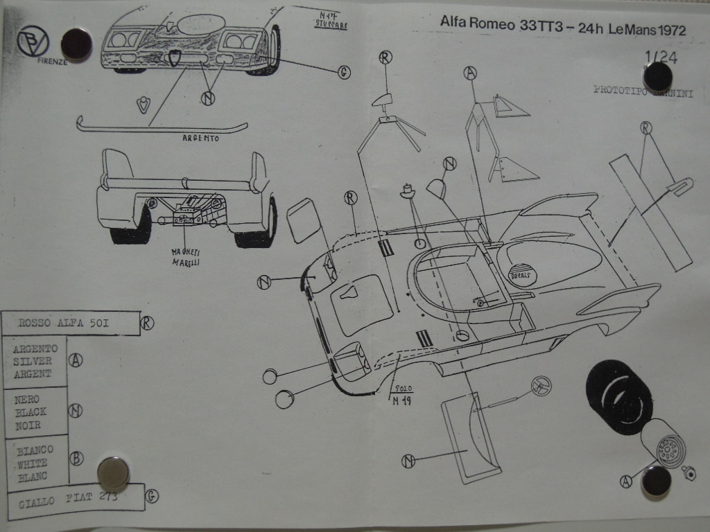 BARNINI 1/24 Alfa Romeo 33TT3 LM 1972(プロトタイプ)｜売買された