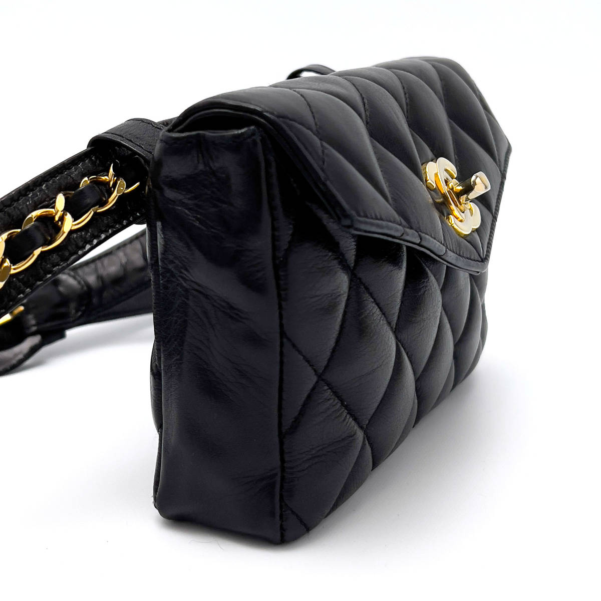 美品シャネルCHANEL ウエストバッグベルトバッグココマーク