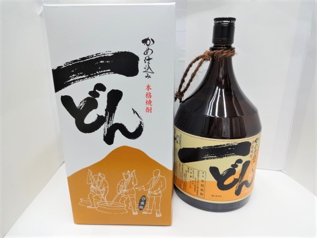 送料無料/限定焼酎 一どん 25度 2本 かめ仕込み プレミア焼酎 本格焼酎