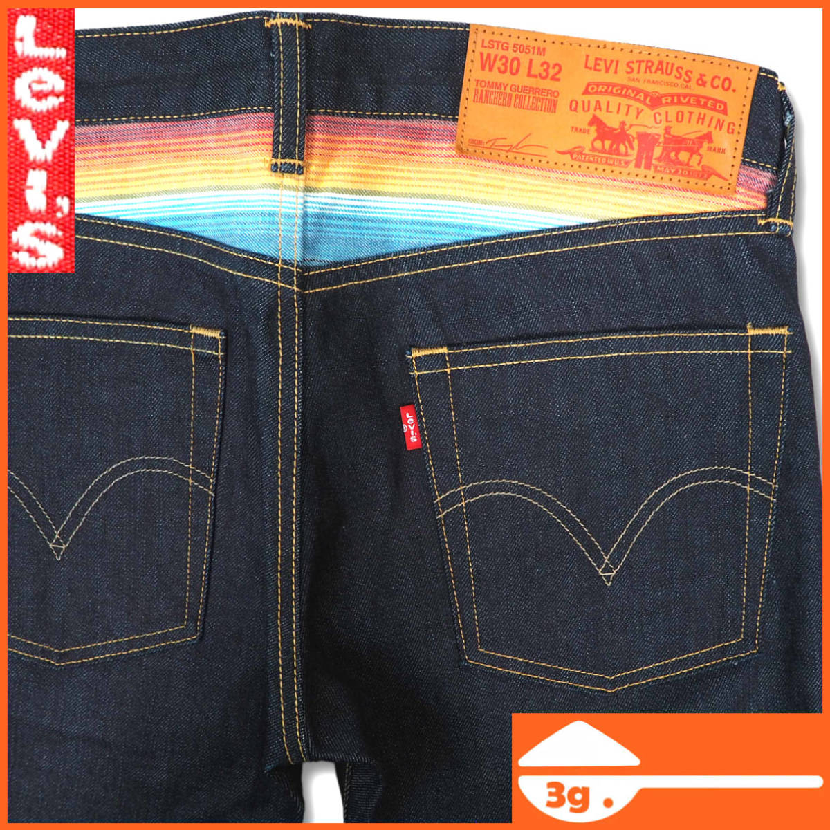 コラボ 別注 デニム トミーゲレロ W34 L32 Levi's リーバイス× 激レア AR2105 リーバイス×トミーゲレロ★W30 3g 即決★日本製 Gパン 濃紺 amass