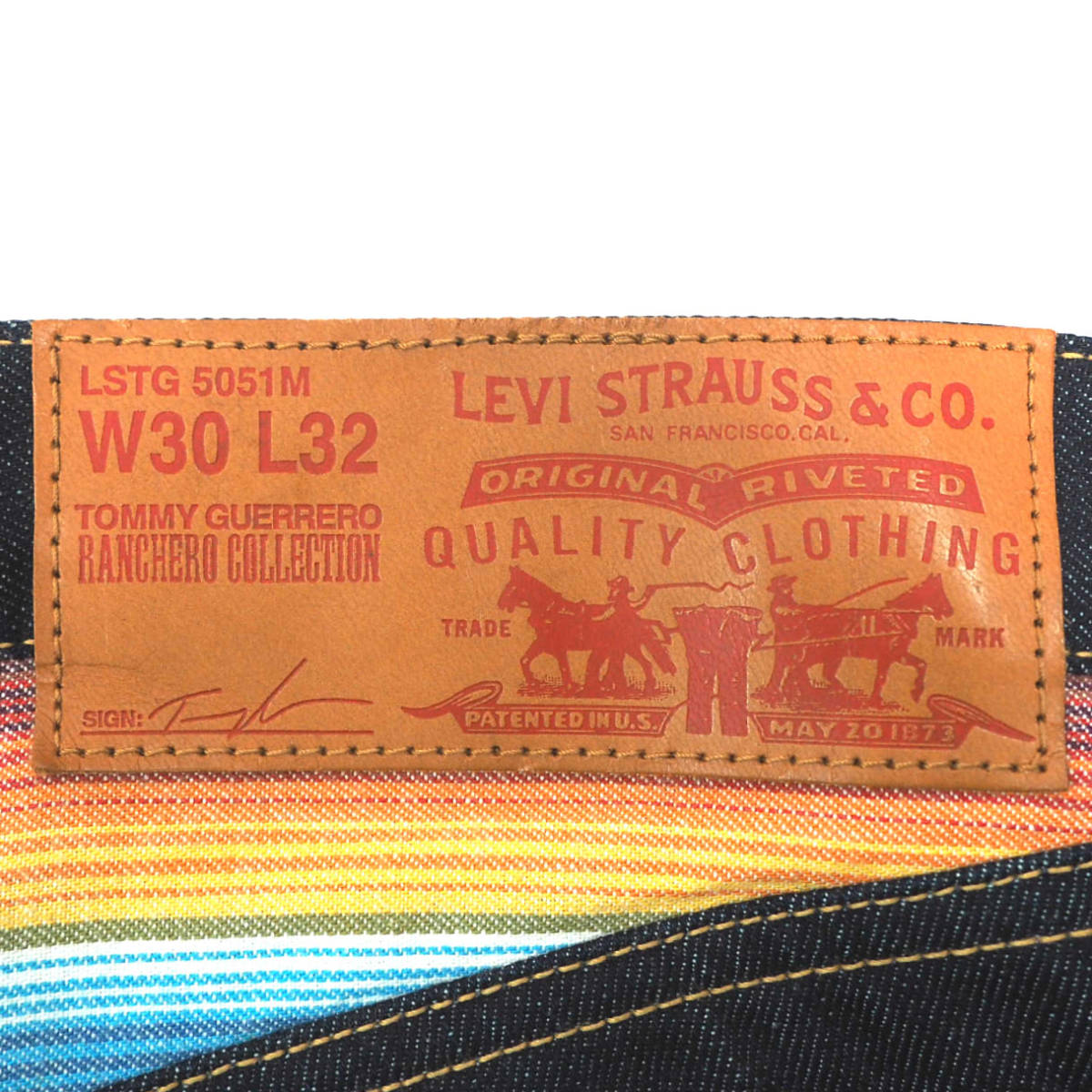 コラボ 別注 デニム トミーゲレロ W34 L32 Levi's リーバイス× 激レア AR2105 リーバイス×トミーゲレロ★W30 3g 即決★日本製 Gパン 濃紺 amass