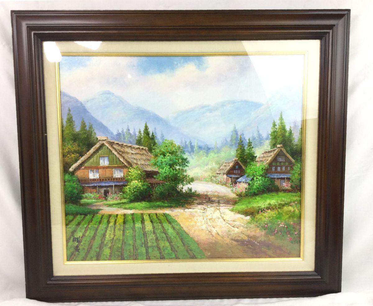 向井潤吉 絵画 乗鞍岳 風景画 油絵 油彩 F6号 直筆 サイン入り Yahoo
