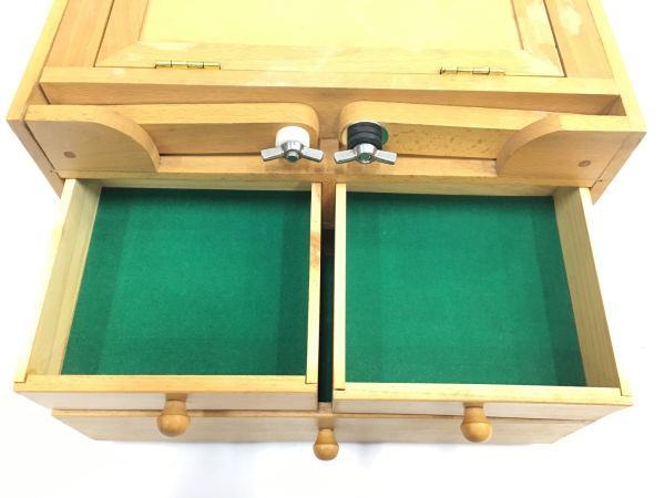 希少！木製 釣り道具箱 Shimizu◇つり用 木箱 仕掛け 浮き 入れ 当時物 