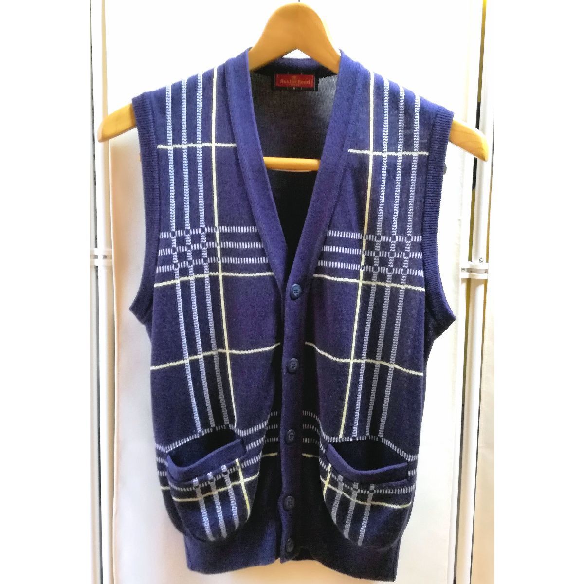 Austin Reed London イギリス 英国王室御用達 老舗紳士服ブランド 紺 ネイビー 落ち着いたチェック 定番 スタンダード メンズ ベスト M 38 Mサイズ 売買されたオークション情報 Yahooの商品情報をアーカイブ公開 オークファン Aucfan Com