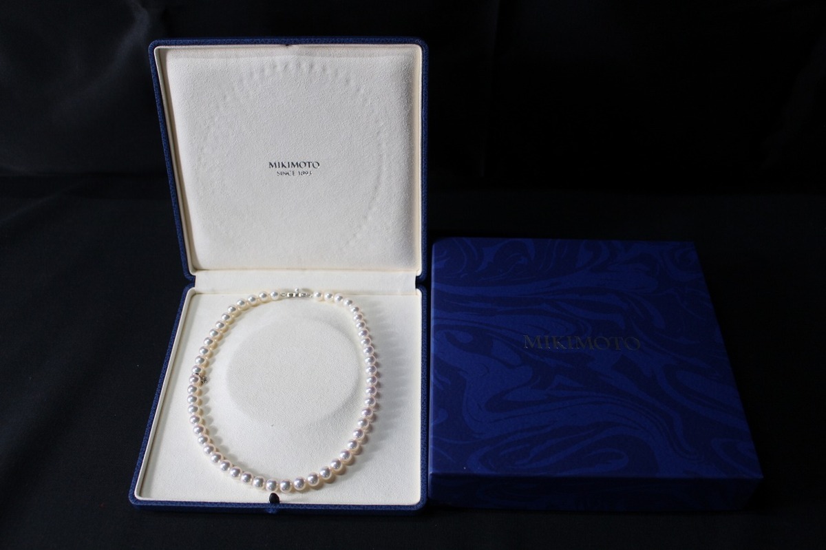 ♥MKIMOTO ミキモト 天然アコヤ真珠 K14WG ネックレス - メルカリ