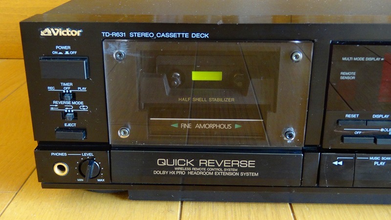 再生確認OK ビクター カセットプレーヤー カセットデッキ TD-R631