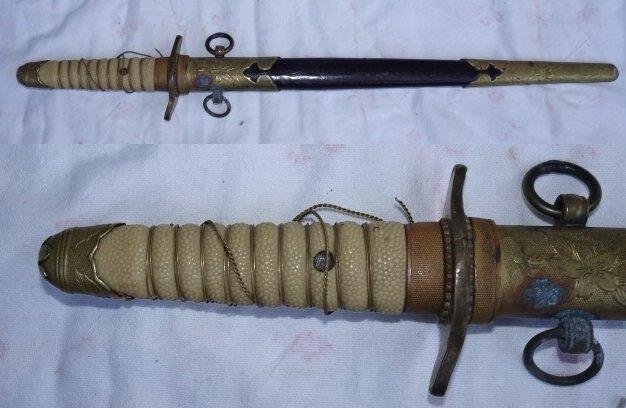 当時物 末期型日本海軍 短剣 模造刀身入 0409U7G(個人装備)｜売買され