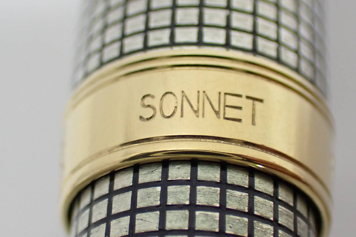 67140 PARKER SONNET FRANCE U パーカー ソネット 万年筆 MD925格子