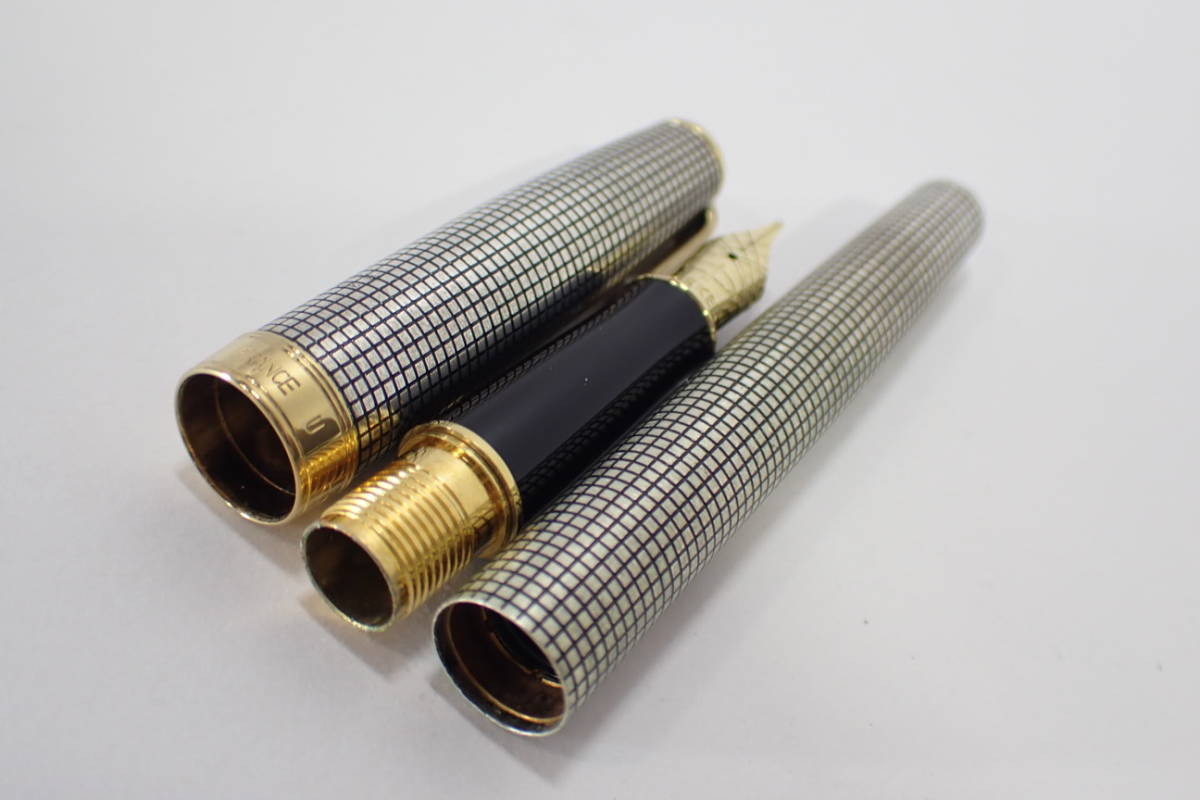 67140 PARKER SONNET FRANCE U パーカー ソネット 万年筆 MD925格子