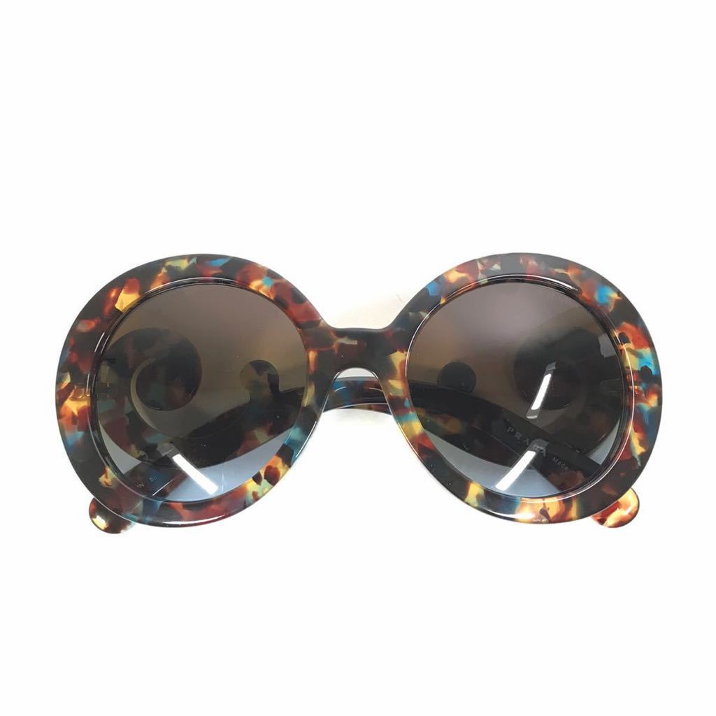 プラダ】本物 PRADA サングラス ロゴテンプル SPR27N べっ甲調 マルチ