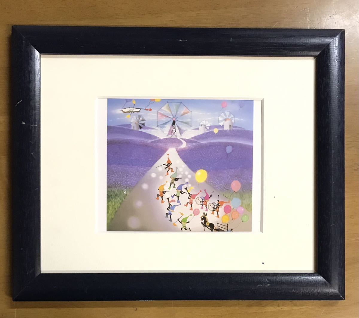 藤城清治/工芸画/印刷/ラベンダー畑の夢/木/ファンタジー/独創的/小人