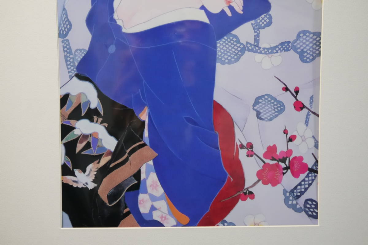 絵画/日本画 春代 美人画/人物画 女性/和装 額装/額縁/壁掛け/額付き