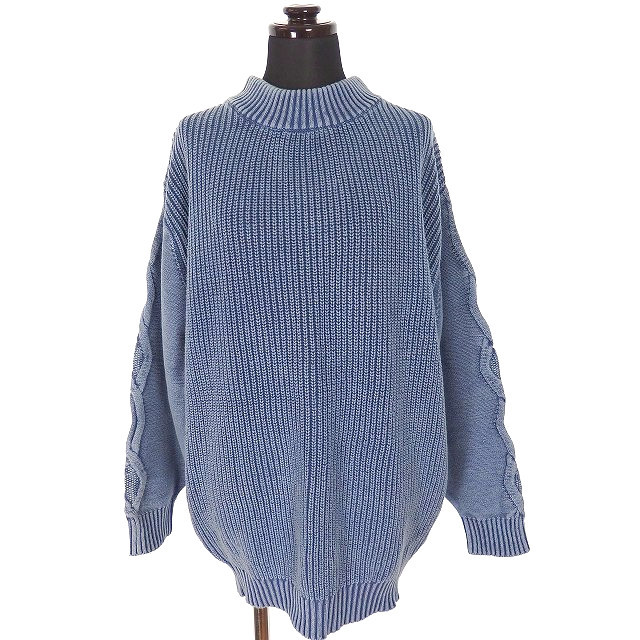 正規品，豊富な アメリヴィンテージ Ameri VINTAGE OPEN CABLE KNIT ケーブルニット セーター コットン 長袖 ブルー 青 017110850 レディース(Mサイズ)｜売買されたオークション情報、yahooの商品情報をアーカイブ公開 - Mサイズ