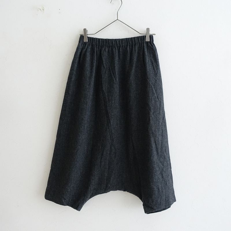 ■中川政七商店 *ウール混サルエルパンツ*毛混厚手起毛ツイルワイドイージー総ゴムトラウザーズボトムスミクスダークグレー0422【41D22】 ニットを纏う｜工芸・暮らし・贈りもの｜中川政七商店オンラインショップ 冬の定番ボトムス｜工芸・暮らし・贈りもの｜中川政七商店オンライン 一着」中川政七商店のメンズライン｜工芸・暮らし・贈りもの｜中川政七