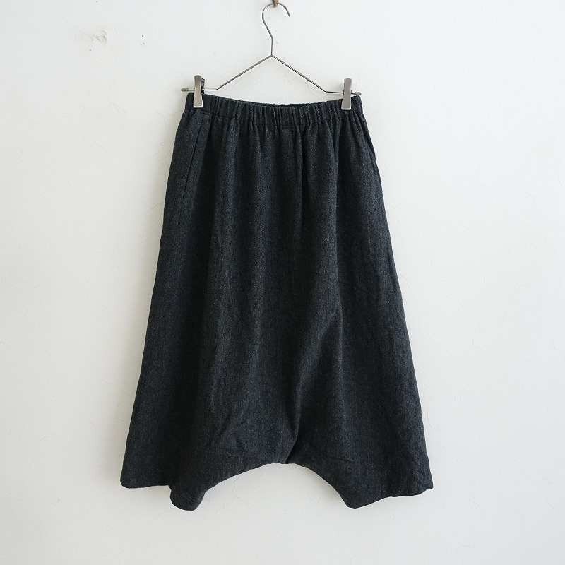 ■中川政七商店 *ウール混サルエルパンツ*毛混厚手起毛ツイルワイドイージー総ゴムトラウザーズボトムスミクスダークグレー0422【41D22】 ニットを纏う｜工芸・暮らし・贈りもの｜中川政七商店オンラインショップ 冬の定番ボトムス｜工芸・暮らし・贈りもの｜中川政七商店オンライン 一着」中川政七商店のメンズライン｜工芸・暮らし・贈りもの｜中川政七