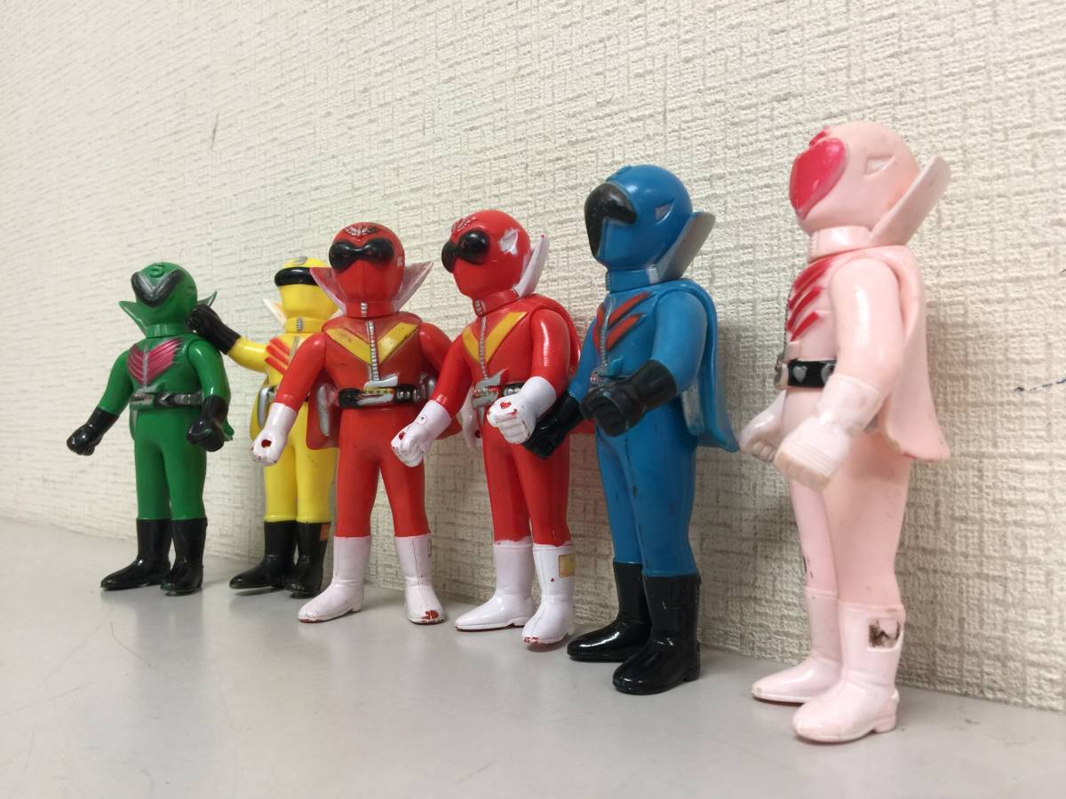 昭和レトロ ポピー ソフビ 秘密戦隊ゴレンジャー 6体セット まとめ