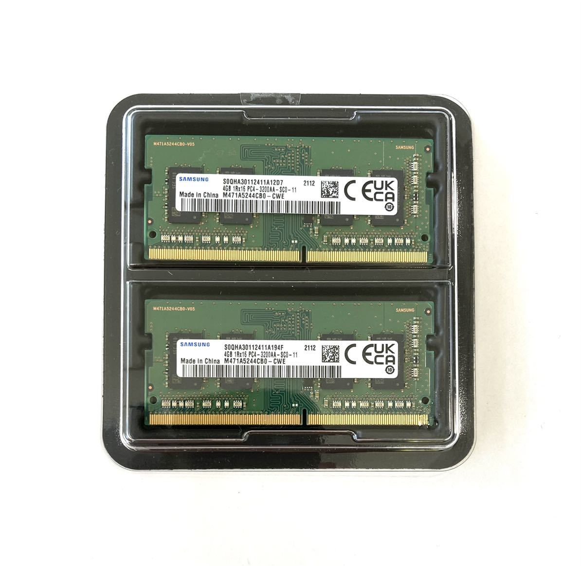 SAMSUNG ノート用 PC4-3200A 4GBX2枚 計8GB 260pin 内容