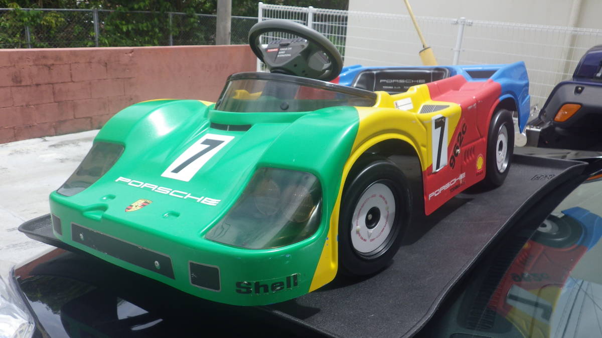 レーシング ポルシェ 962C ペダルカー トシマ 製 ジャンク ◇希少トシマ レーシングポルシェ962C ペダルカー(乗用玩具)｜売買され
