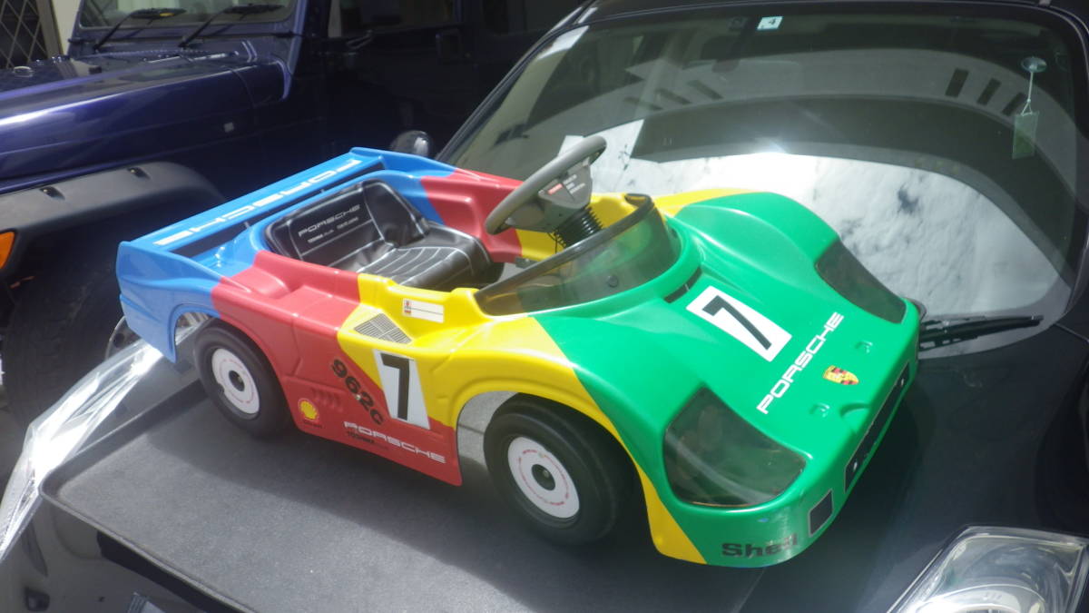 レーシング ポルシェ 962C ペダルカー トシマ 製 ジャンク ◇希少トシマ レーシングポルシェ962C ペダルカー(乗用玩具)｜売買され
