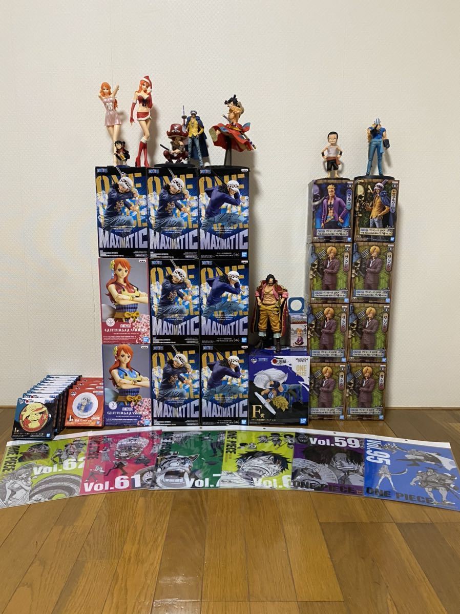 ワンピース フィギュア セット 1番くじ キラー DXF サンジ ロー マルコ MAXIMATIC ロー glitter ナミ 開封済み9体 小物類 まとめ セット