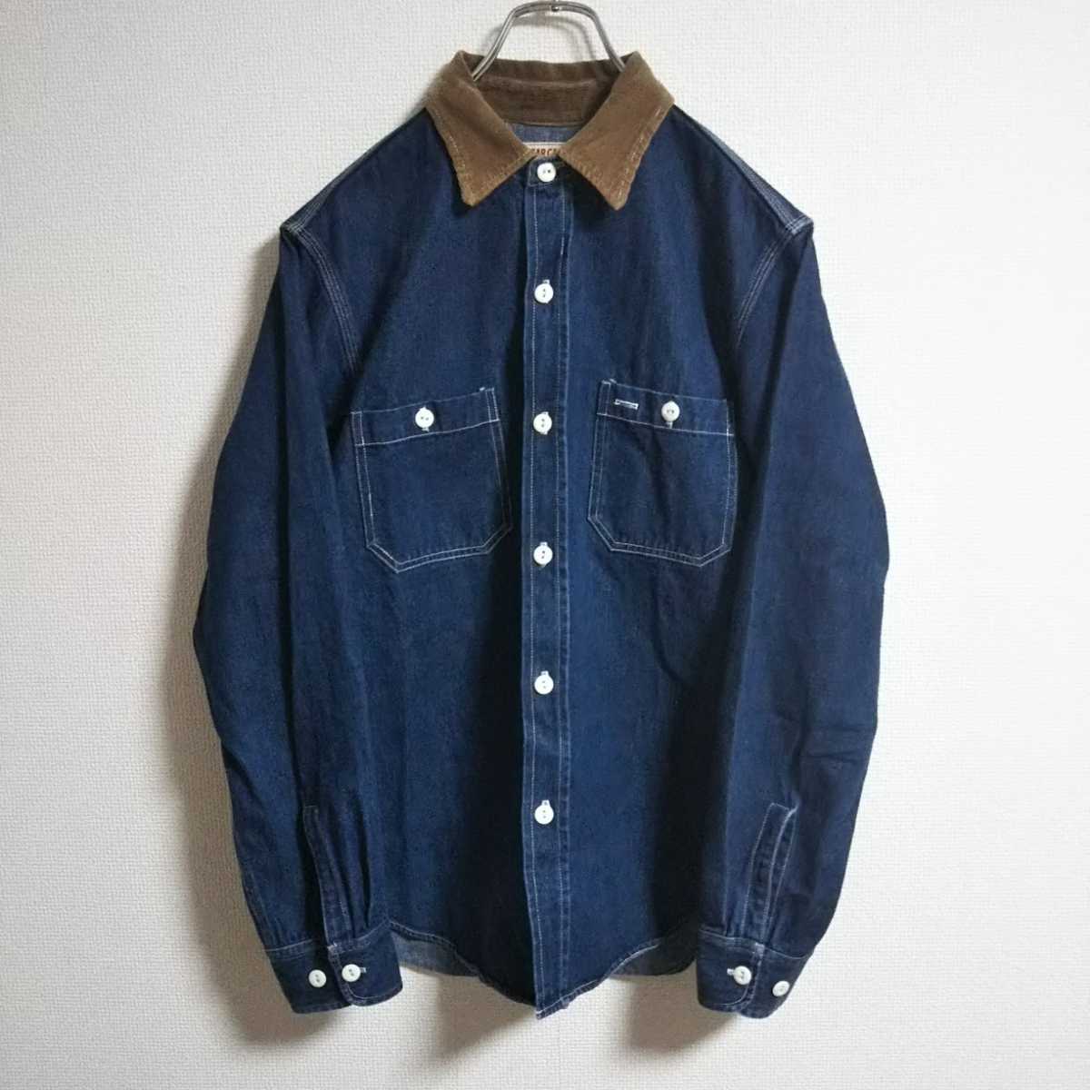 【驚きの破格値，最新作】 サイズL USA製 SUGAR CANE デニムシャツ コーデュロイ襟 シャツジャケット アウター シュガーケーン メンズ 長袖 ブルー(長袖シャツ)｜売買されたオークション情報、yahooの商品情報をアーカイブ 男性用
