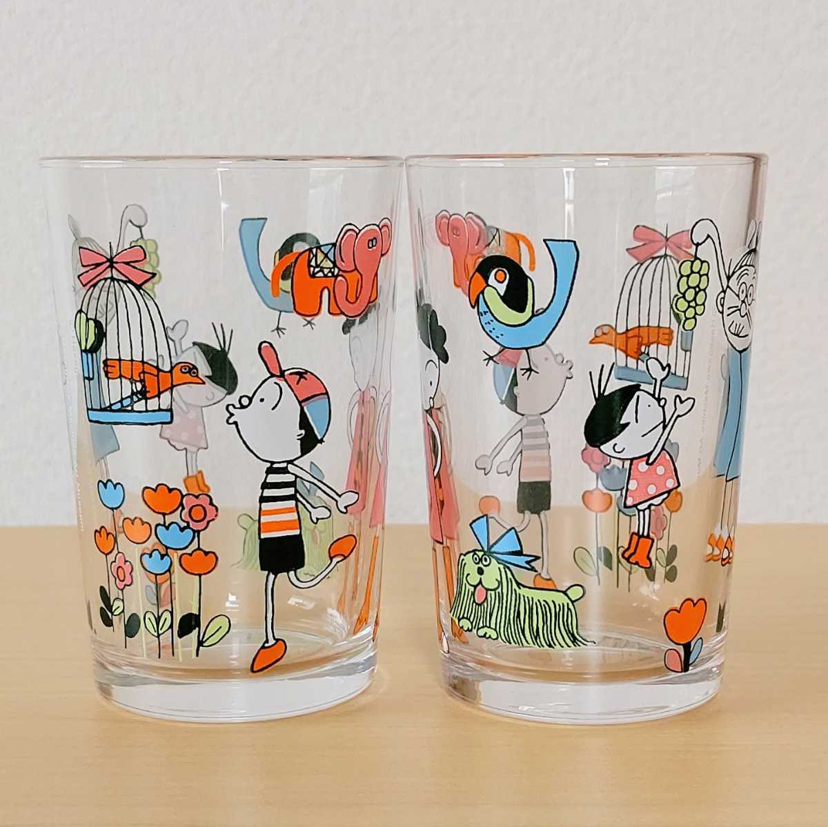 新品】サザエさん/グラス/2個セット/長谷川町子美術館/コップ/アニメ 