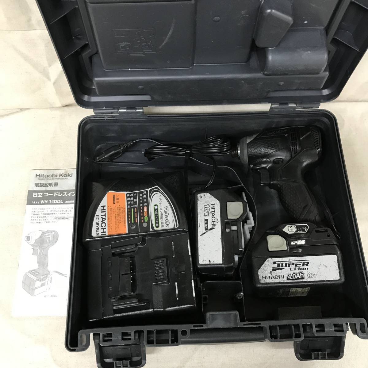 全国無料，大人気 si998 HITACHI 日立工機 コードレスインパクトドライバ WH18DDL 18V 3.0Ah&times;1/4.0Ah&times;1バッテリー付属(本体)｜売買されたオークション情報、yahooの商品情報をアーカイブ公開 - オークファン インパクトドライバ