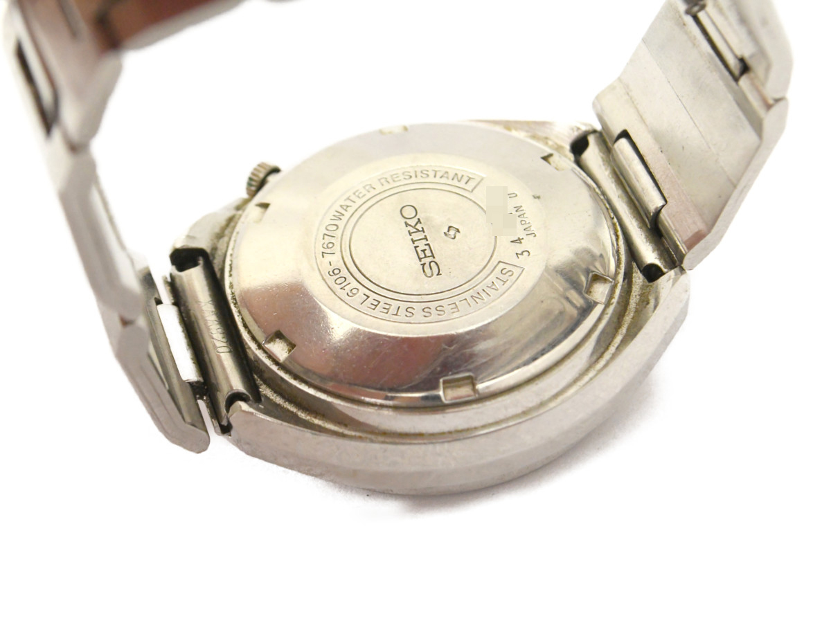 SEIKO】セイコー Advan アドバン 6106-7670 デイデイト ブルー系文字盤 