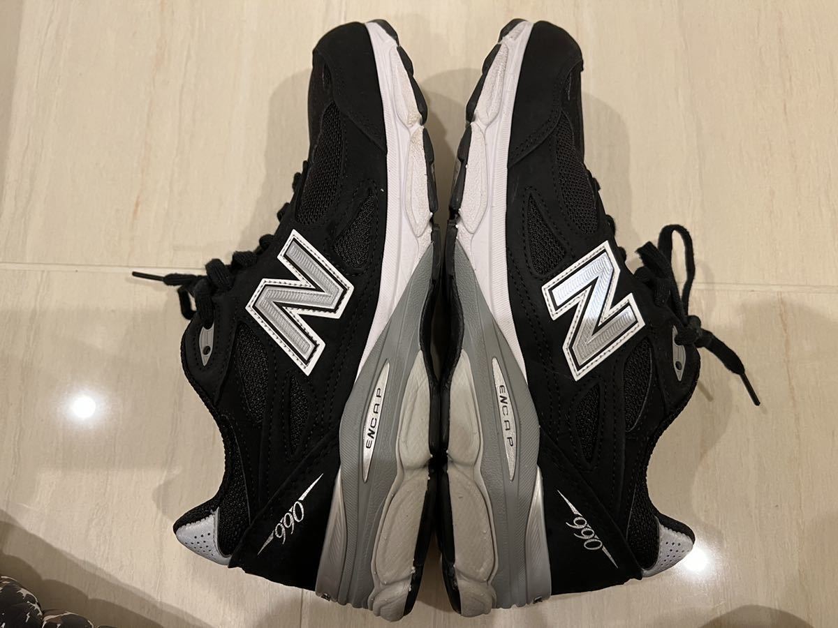 中古】new balance ニューバランス m990bs3 m990v3 27.5 ブラックmade 