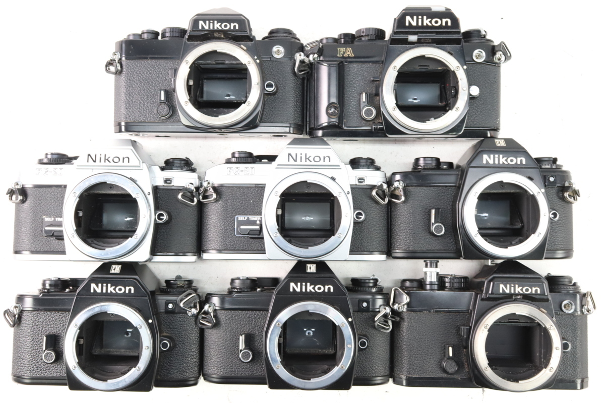 22点】NIKON ニコン FG/FG-20/EM/FA/EL2/FE/FM10 ボディ MF 一眼レフ