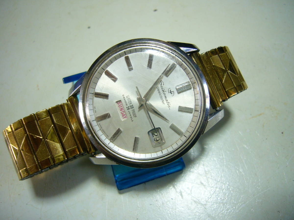 ☆SEIKO セイコーマチック week dater 26石 自動巻き メンズ時計 SEIKO