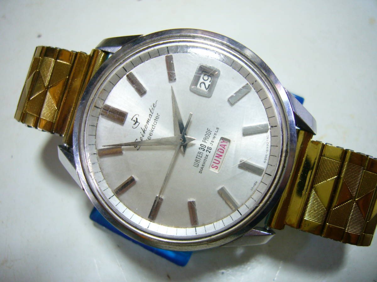 ☆SEIKO セイコーマチック week dater 26石 自動巻き メンズ時計 SEIKO