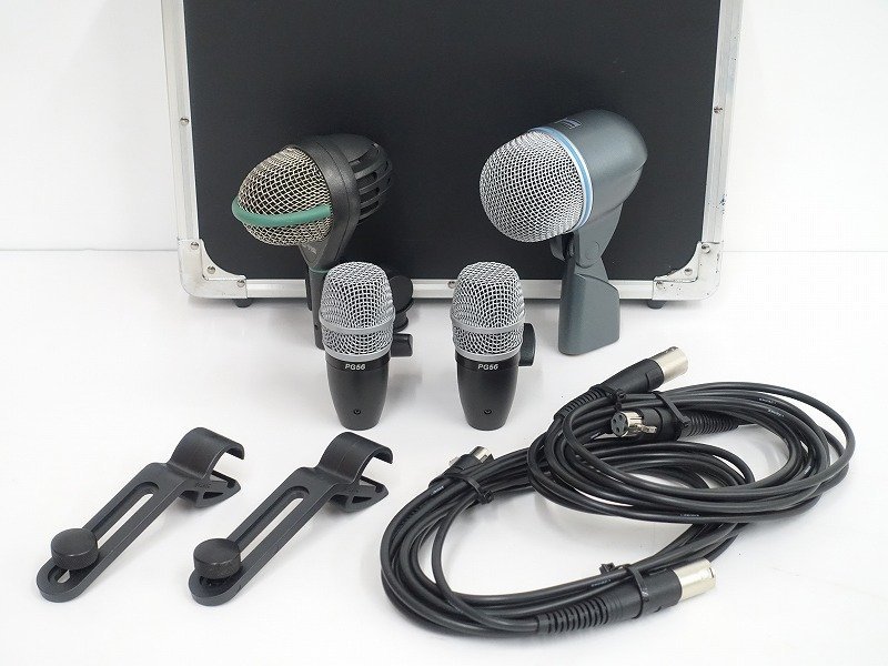□□SHURE BETA52A/PG56/AKG D112/SA40 マイクホルダー付 ダイナミック