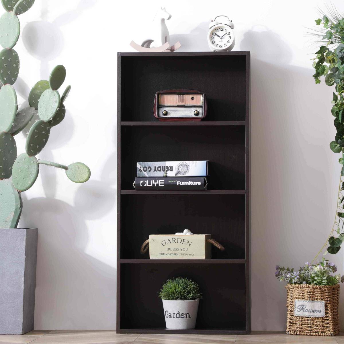 送料無料][新品]本棚 幅42CM 3個セット（ブラウン）