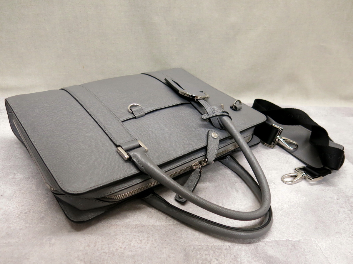 超美品○BVLGARI ブルガリ マン○メンズ○グレイン カーフ レザー 本革 