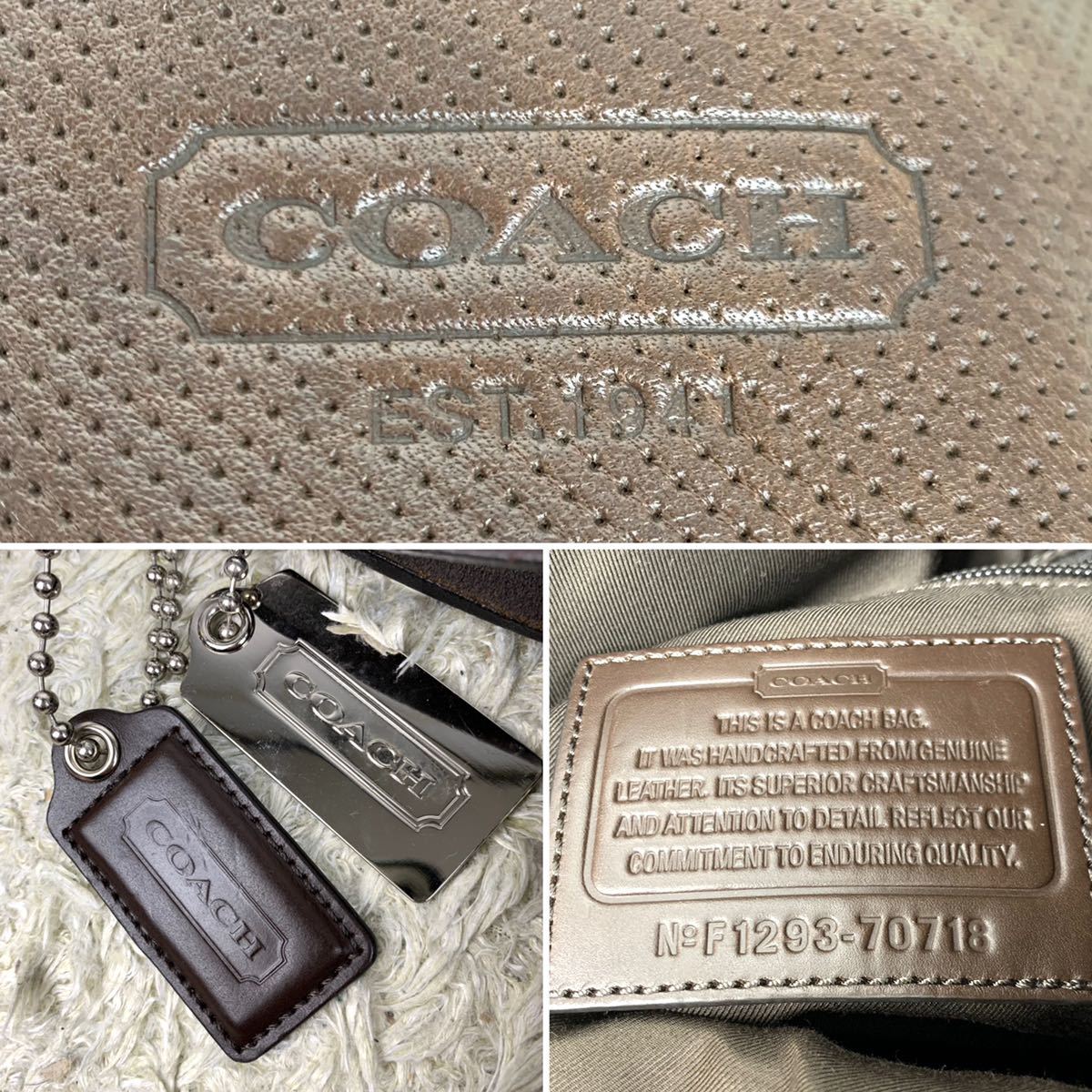 1円 COACH 『男の定番』コーチ A4収納可 メッセンジャーバッグ