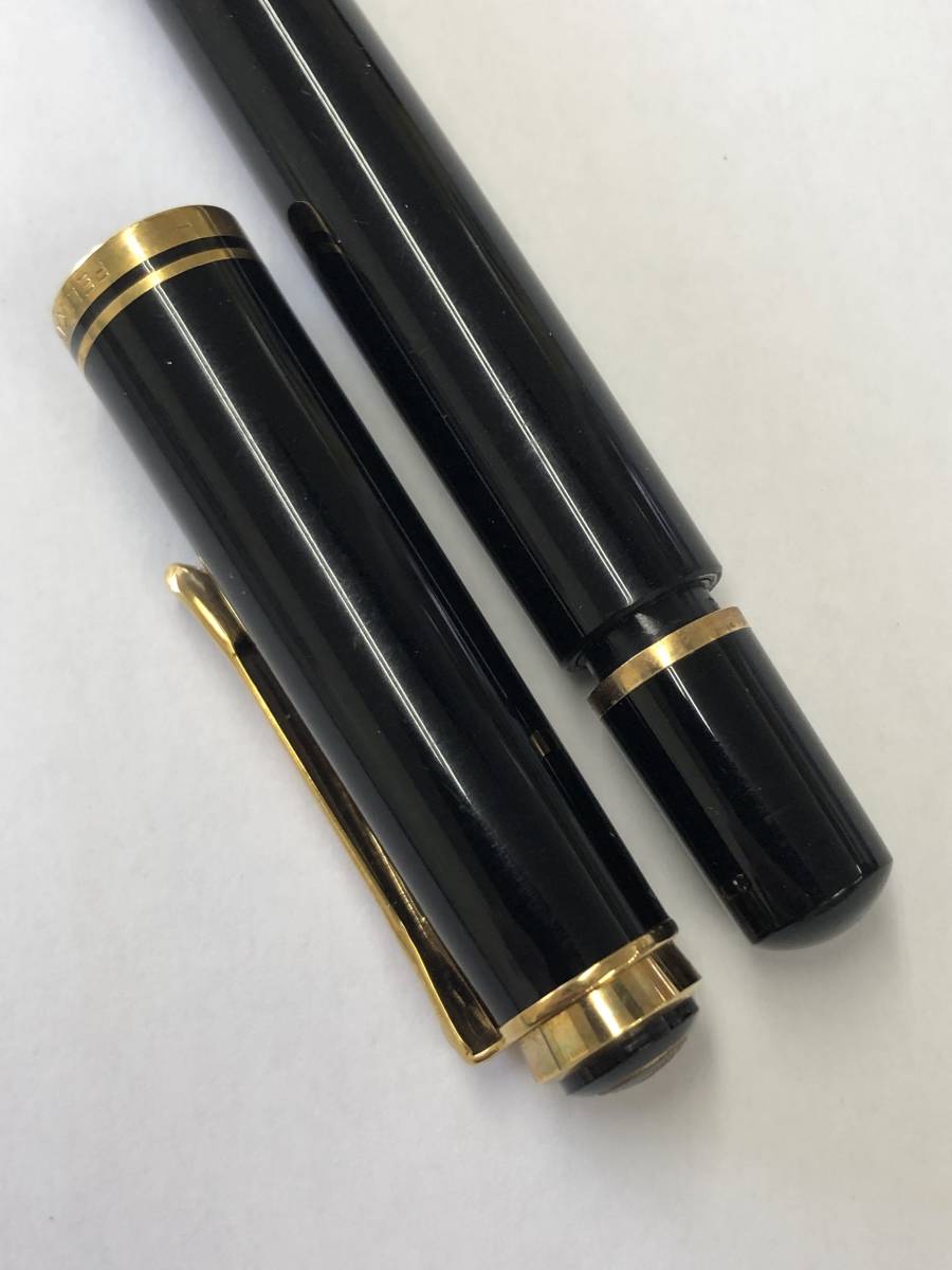 ☆Pelikan ペリカン 14C-585 HM W.-GERMANY 彫り天冠 ブラック 万年筆 ！