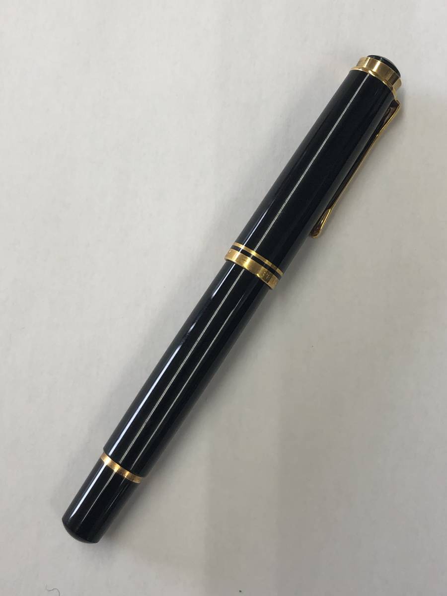 ☆Pelikan ペリカン 14C-585 HM W.-GERMANY 彫り天冠 ブラック 万年筆 ！