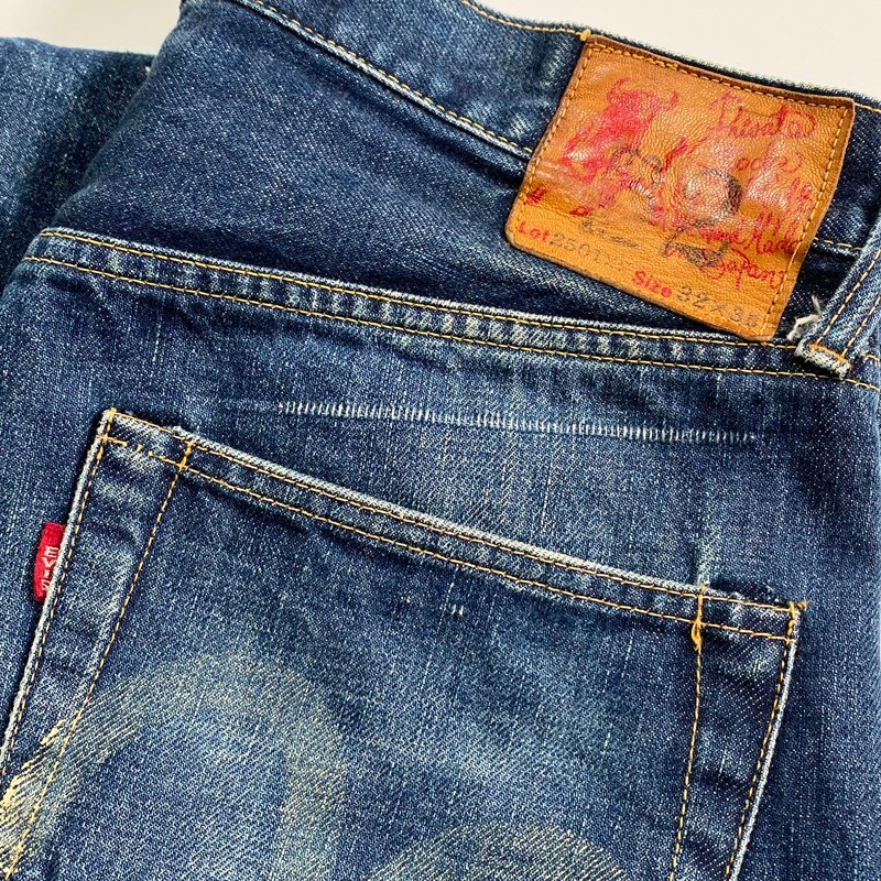 初期エヴィス EVIS JEANS NO2 2501XX 水牛パッチ 赤耳 W32 