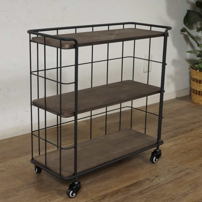 安い，100%新品 おしゃれ 楽々移動 キャスター付き アイアンラック 収納 家具 ン アウトレット FF5935(ワゴン)｜売買されたオークション情報、yahooの商品情報をアーカイブ公開 - オークファン ワゴン