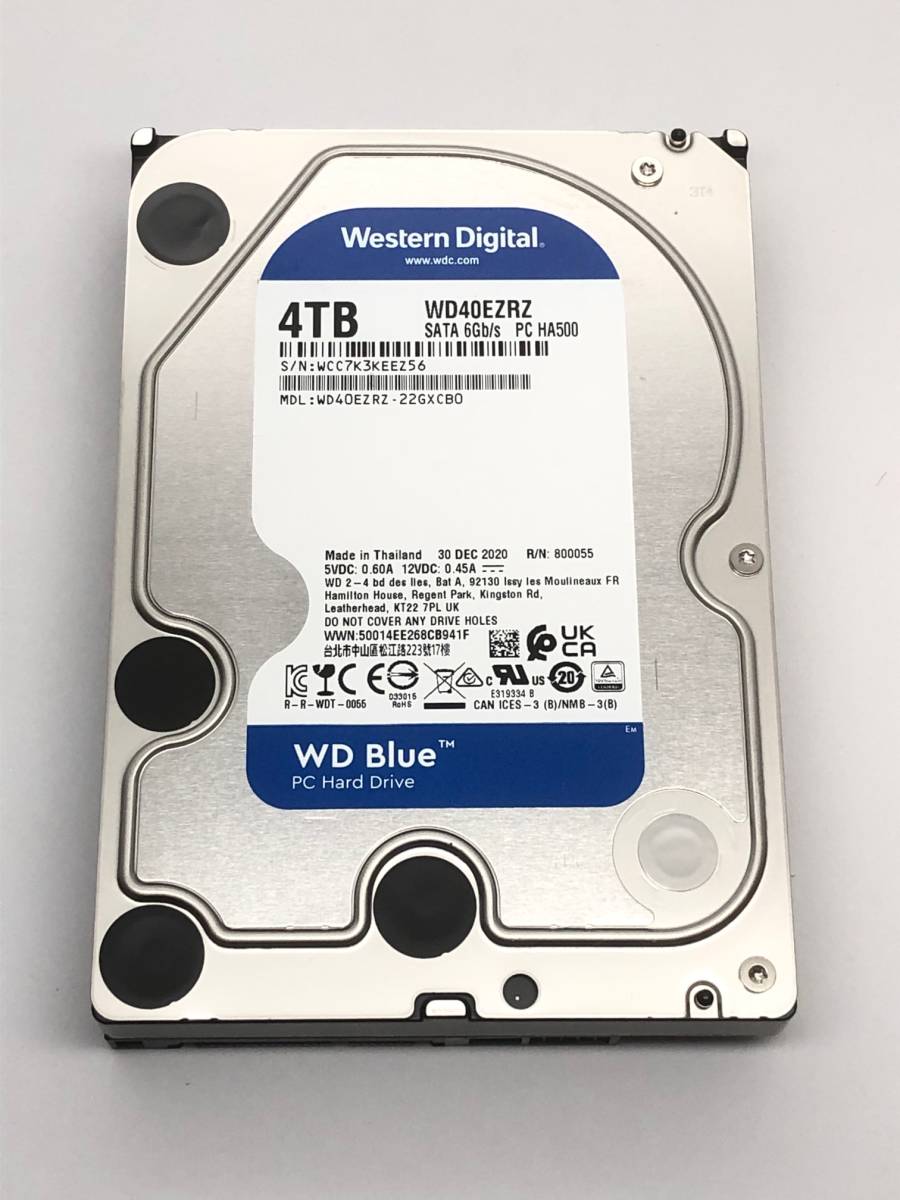 4TB WD40EZRZ Blue WD HDD | 使用時間14時間｜Yahoo!フリマ