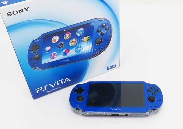 ○【SONY ソニー】PS Vita Wi-Fiモデル PCH-1000 サファイアブルー