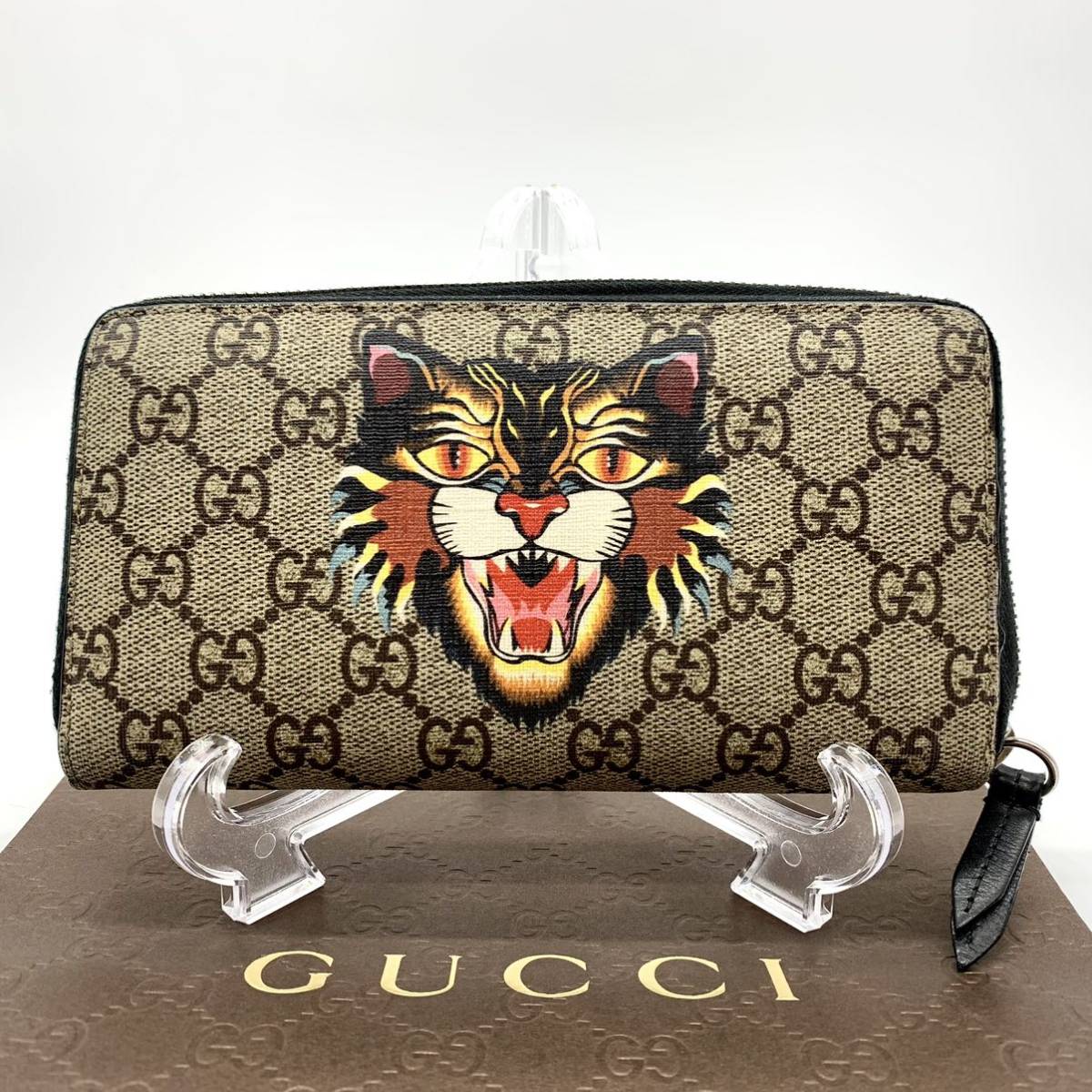 未使用級】GUCCI グッチ アングリーキャット 財布 サイフ ウォレット  