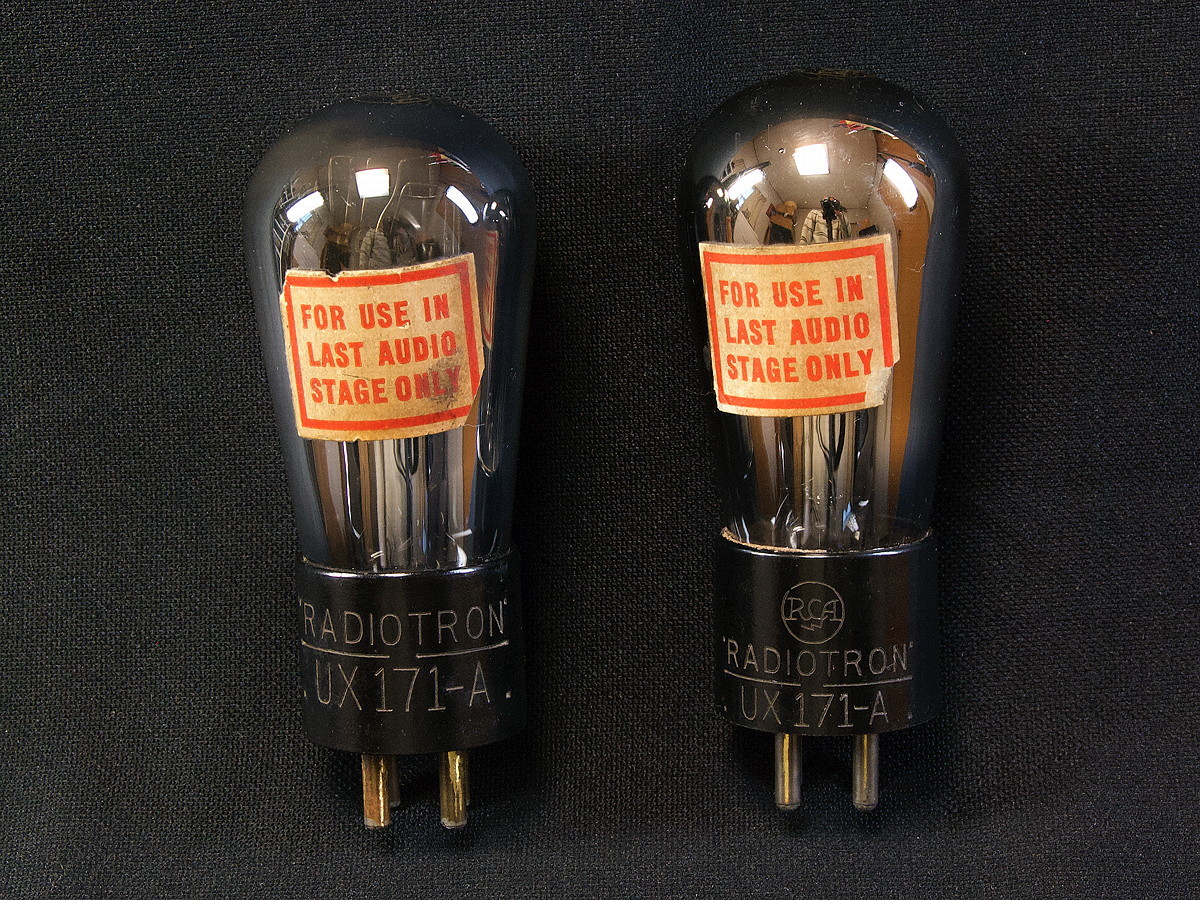 RCA 真空管 13本セット ♪♪RCA UX171A (71A) 出力管 グローブ型 刻印ベース ペア #19、RCA