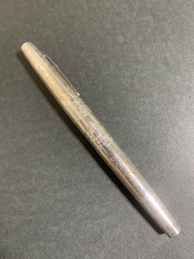 プラチナ万年筆 リビエール「銀河」 18KWG 中字 本金焼き付け