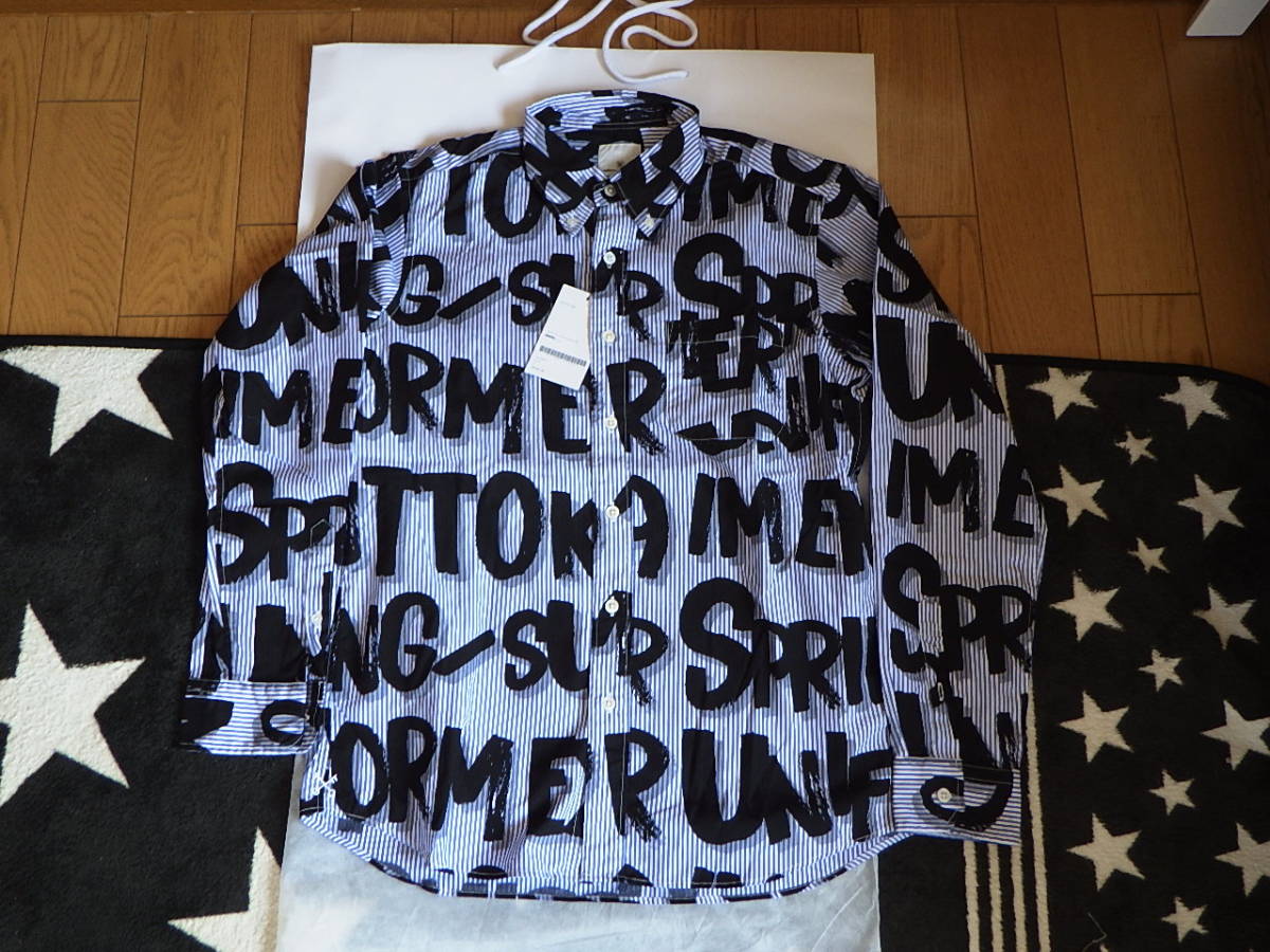 uniform experiment ユニフォームエクスペリメント GRAFFITI B.D SHIRT 色STRIPE サイズ2 藤原ヒロシfragment 清永博文 UE-190010