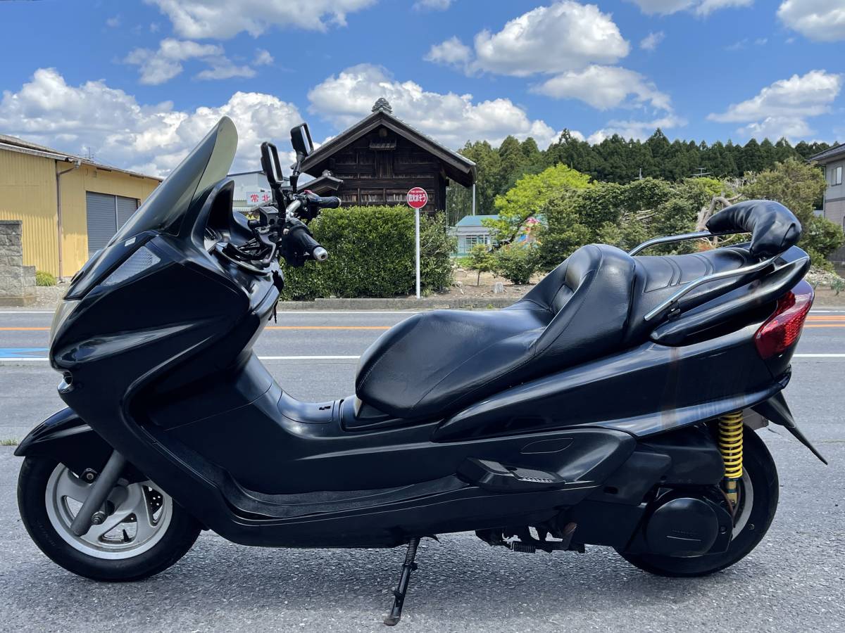 ヤマハ マジェスティ 250 SG03J 黒 オーバーマフラー 5連メーター 