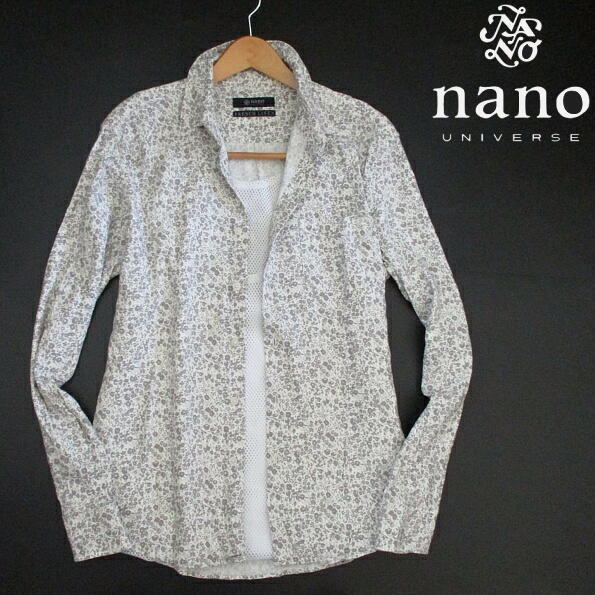 ナノユニバース 小花柄 長袖シャツ 花柄 フラワー フレンチリネン 麻 Nano Universe Lサイズ メンズ グレー 白 フローラル Lサイズ 売買されたオークション情報 Yahooの商品情報をアーカイブ公開 オークファン Aucfan Com